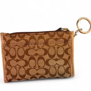 Coach Card Holder Keychain